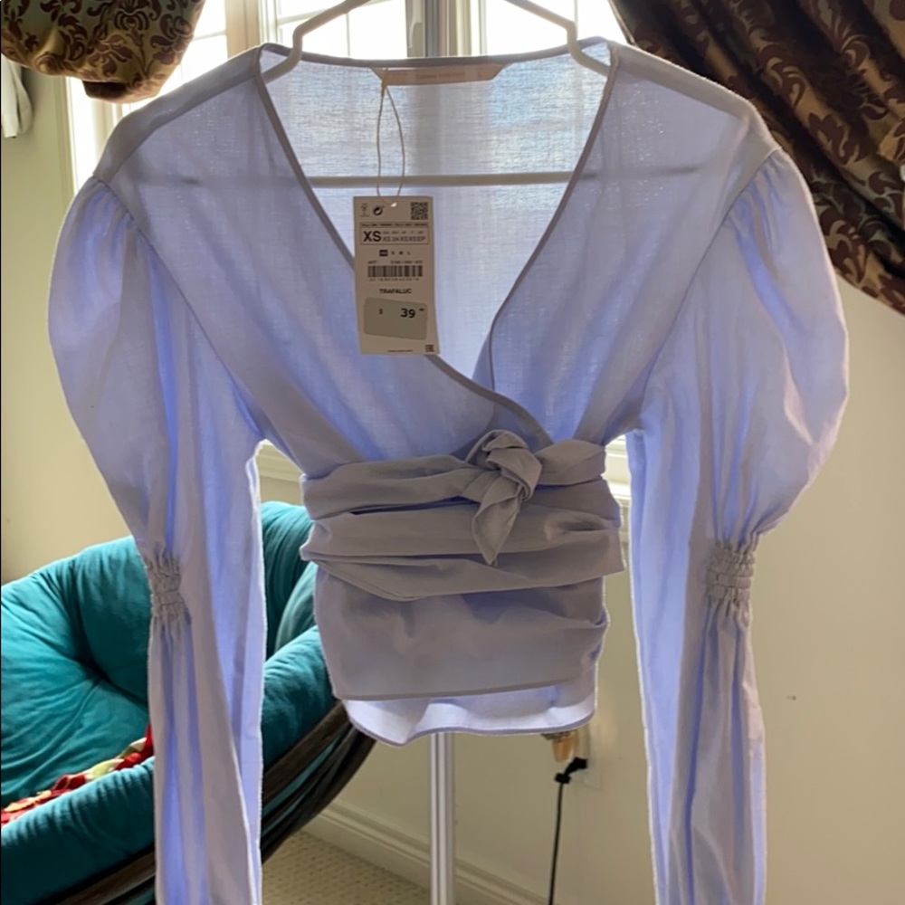 Zara wrap trendy shirt.